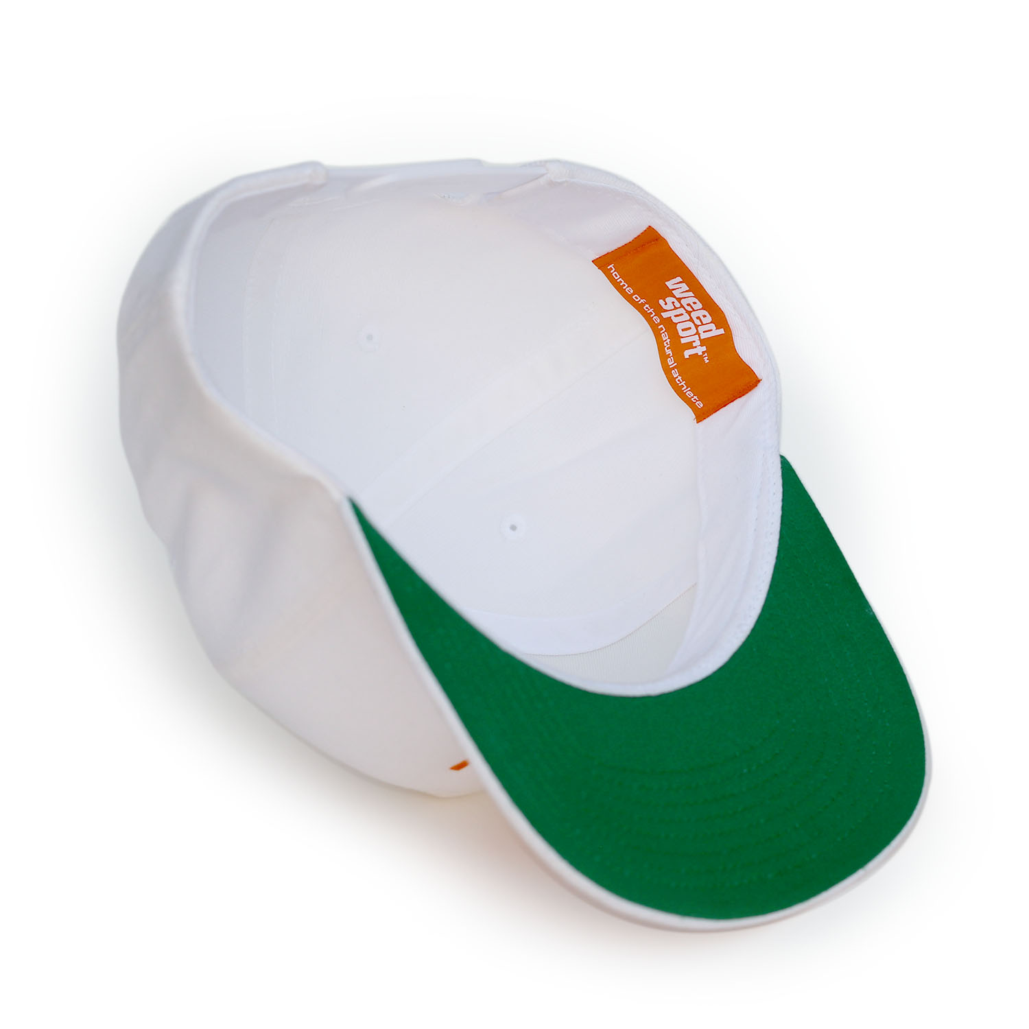 WeedSport Logo Coaches Snapback Hat White